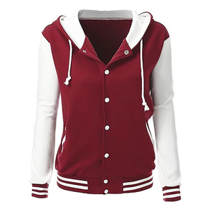 Wholesale Custom Coated Windproof Breathable Wool/Polyester Baseball Varsity Jacket College Sports <b>Stand</b> Collar Front Men's - Product Image 4