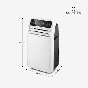 เครื่องปรับอากาศแบบพกพา 7000 BTU สำหรับบ้าน ควบคุมผ่านแอพ WiFi 3 in 1 ระบบทำความเย็น ลดความชื้น และพัดลม สำหรับห้องขนาด 10-15 ตร.ม. ระดับเสียง 52 เดซิเบล สีขาว - Product Image 6