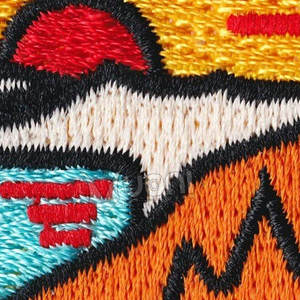 Gran oferta de alta calidad, parches bordados personalizados para planchar, lienzo personalizado, diseño de flores, hecho principalmente de tela, plástico de PVC - Product Image 3