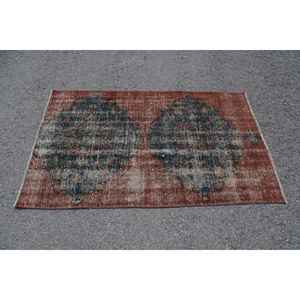 Alfombra Decorativa Vintage de 3.3x5.3 pies (102x161 cm), Alfombra Oriental de Lana Roja Turca - Product Image 3