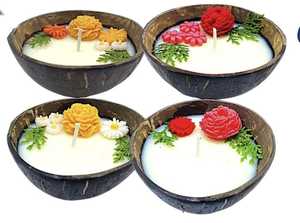 Vela de aromaterapia perfumada de soja con forma de Coco ecológica, fragancia para el hogar, fiesta, boda, Festival, vela para Diwali de Navidad - Product Image 3