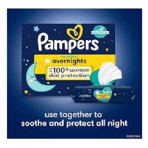 Pañales nocturnos especiales Pampers Swaddlers de alta capacidad de absorción / Pañales desechables de algodón unisex para bebés. - Product Image 5
