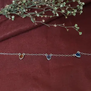 "Multi-Color Gemstone Charm Anklet for Women-<b>Summer</b> Bohemia Party <b>Jewelry</b>" - Product Image 2