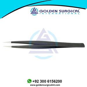 Pince à épiler professionnelle en acier inoxydable à pointe fine avec poignée antistatique et hypoallergénique, fournisseur en gros - Product Image 5