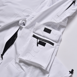 Pantalon de neige cargo blanc pour extérieur avec doublure polaire chaude Braguette avant Poches cargo à fermeture éclair imperméables et guêtres de neige intérieures - Product Image 4