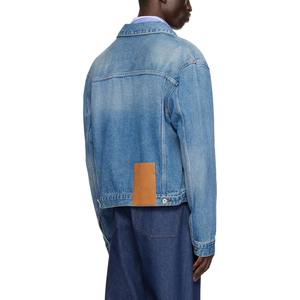 Chaqueta Vaquera de Mezclilla Personalizada para Exteriores, Chaquetas para Hombre de Talla Grande - Product Image 4