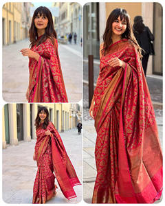 <b>Hot</b> Selling Wedding Festival Wear Bridal Banarasi Soft Silk <b>Saree</b> Indian Supplier Available at Wholesale Price Latest <b>Saree</b> - Product Image 5