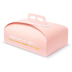 Cajas de pasta pegadas mod. SWEET con asa - Personalizado en 1 color - 23 x 33 - Product Image 2