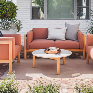 Sofá de exterior de madera de teca de 2 plazas, relax, hecho en Indonesia - Product Image 3