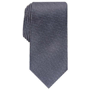 Corbata de Hombre Perry Ellis Savin Herringbone en Negro, Talla Regular, Hecha de Seda - Product Image 1