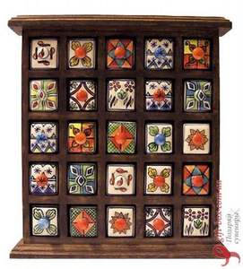 Coffre en bois naturel avec tiroirs en céramique |   Artisanat fait main |   Prix du fabricant - Product Image 1