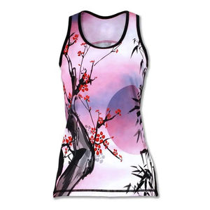 Camiseta sin mangas de nuevo diseño para mujer, ropa de poliéster por sublimación, sin mangas, talla estadounidense, para mujer, camiseta sin mangas para estilo callejero, OEM personalizado - Product Image 1