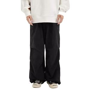 Pantalon de survêtement cargo ample pour hommes avec tissu épais en coton mélangé de conception personnalisée pour un usage quotidien en automne hiver - Product Image 1