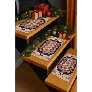 Vintage Kilim Step Rug, Turkish Handmade Printed Rug, Non-Slip Gift - Product Image 4