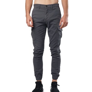 Wholesale Premium Quality Luxury Men Grey Cargo Jogging <b>Trousers</b> With <b>Elastic</b> <b>Waist</b> and Side Pockets with Customized Logo & Size - Product Image 5