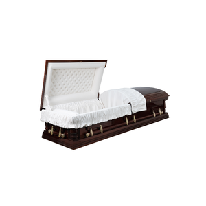 DSP LTD SERENITY Ataúd de madera natural moderno personalizado ODM OEM Modelo personalizado CKT2007 Precio competitivo para adultos Suministros funerarios - Product Image 2