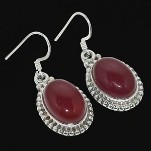 925สเตอร์ลิงเงิน Carnelian พลอยต่างหูเครื่องประดับทำด้วยมือเงินสไตล์ Boho เครื่องประดับสำหรับผู้หญิงของขวัญแต่งงาน - Product Image 2
