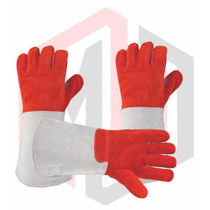 High Quality Water Resistant Cowhide Leather Welding <b>Gloves</b> for Men and Women-Long Cuff Safety Hand Protection <b>Gloves</b> - Product Image 1