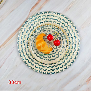 Placa de cargador de servidor de alimentos para el hogar restaurante vajilla Catering uso servir mantel con diseño de mosaico - Product Image 4