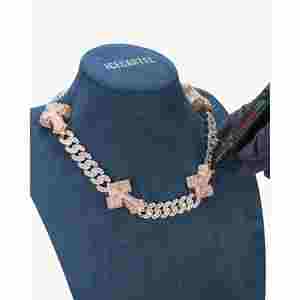 Cadena Cubana Miami de Oro 14K Personalizada con Cierre Cruzado de Moissanita VVS Baguette de 15mm, 35.67ctw, Joyería Unisex - Product Image 4