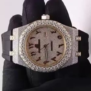 Nouveau mouvement automatique de haute qualité glacé luxe personnalisé Hip Hop Vvs Moissanite diamant montre-bracelet pour hommes femmes - Product Image 2