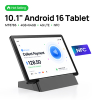 Tablet Android de 10.1 Pulgadas con Base de Carga, Certificación GMS, Tablet para Habitaciones de Hotel, Modo Kiosco, Compatible con Control de Habitaciones, Tablet PC