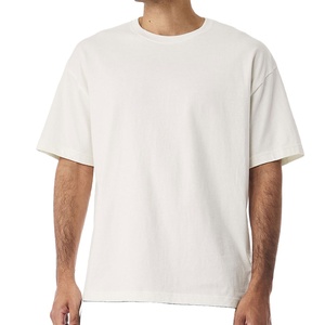 Nouveau design T-shirt en coton surdimensionné pour hommes et femmes coupe ample à manches courtes chemise de base 100% coton unisexe Style décontracté - Product Image 1