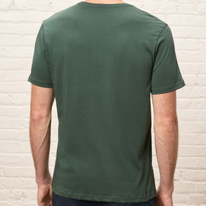 Camiseta de Manga Corta para Hombre, Estilo Jersey, Cuello Redondo, Algodón de Bambú, Ropa de Verano - Product Image 2