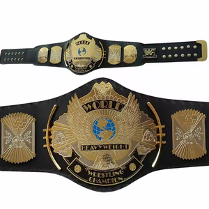 เข็มขัดแชมป์หนัง PU โลหะผสมสังกะสีชุบทองเลือกได้ตามต้องการ - Product Image 1