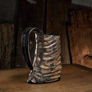 Jarra de Cuerno de Búfalo, Jarra Vikinga para Cerveza, Estilo Medieval, Jarra para Beber Cerveza o Vino Vikinga - Product Image 1