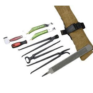 Kit de herramientas de aseo para pezuñas de herrador de caballos, cuchillo para pezuñas de caballo de acero inoxidable, cortador de tope para pezuñas de acero inoxidable - Product Image 1