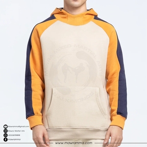 Sweat à capuche unisexe en molleton 100 % coton épais, personnalisé OEM, style streetwear oversize, avec broderie 3D et poche imprimée, idéal pour l'hiver - Product Image 3