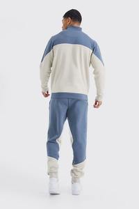 Custom Logo 1/4 Zip Two-Piece Pullover Jogger Tracksuits High Quality Cotton/Polyester <b>Men's</b> Outerwear Sets Oversized Fit <b>Turtle</b> - Product Image 2