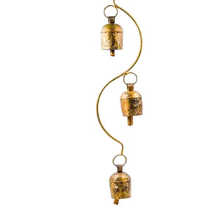 Attrayant tenture murale cloches plus haute qualité mixte métal en forme de coeur cuivre vent carillon cloches pour accessoire de décoration de la maison - Product Image 2