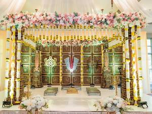 Panneaux de scène de mariage 3D sur le thème de l'éléphant indien du sud vintage détachable décorations américaines en fibre de tendance pour la réception BackdropUK - Product Image 2