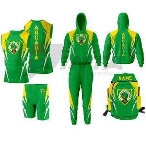 Uniforme de pista de poliéster con servicio OEM, ropa deportiva, conjuntos para correr, uniforme transpirable de pista y campo - Product Image 1