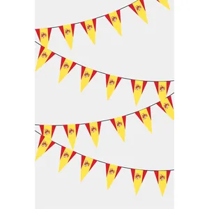 Spain Triangular <b>Banners</b> Party Guirlande Colorful Fanions for Festive Decorations - Product Image 1
