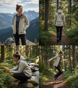 Veste coupe-vent décontractée pour homme d'été, couleur unie, coupe ajustée, veste légère avec fermeture éclair intégrale et capuche amovible pour l'extérieur - Product Image 3