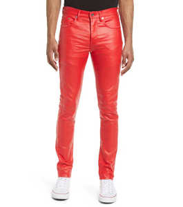 Pantalon en cuir de coupe régulière pour homme, durable, confortable et décontracté Tous les jours Couleur unie Plat devant Taille élastique Meilleur prix - Product Image 2