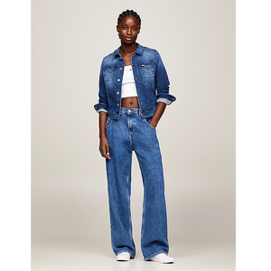 Chaqueta vaquera de una botonadura Vintage personalizada para mujer, ajustada, de algodón informal de Color sólido, prendas de vestir, Vaqueros lavados, ropa de moda - Product Image 2