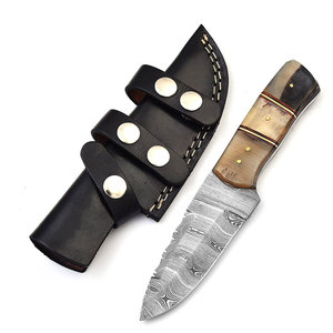 Soporte personalizado al por mayor completo Tang Damasco acero caza selva cuchillo mango de madera Bushcraft hoja fija cuchillos de Camping - Product Image 1