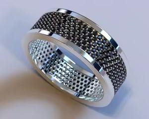 แหวนประดับเพชรสีขาว14K ที่ไม่เหมือนใครของผู้ชายแหวนประดับเพชรสีดำระยิบระยับสำหรับวันครบรอบปีแหวนชั้นดี - Product Image 2