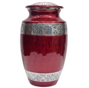 Urnas de cremación para adultos de aluminio de nueva forma con suministros funerarios de color esmalte azul cielo urnas de metal para cenizas. - Product Image 2