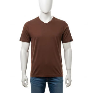 Camisetas de Manga Corta con Cuello Redondo Teñidas con Hilo, Tela de Algodón, Antiencogimiento, Uso Diario Informal, Suaves y Transpirables, Ropa de Verano - Product Image 1