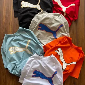 T-shirts pour hommes personnalisés en gros avec toile de coton Suvin, motif uni, logo personnalisé et impression numérique - Product Image 1