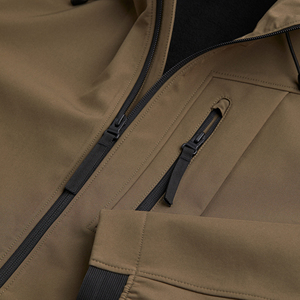 Veste Softshell pour hommes personnalisée de haute qualité hiver coupe-vent imperméable fermeture éclair à capuche col poche réversible conception OEM conception - Product Image 4