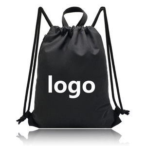 Sacs à dos de sport personnalisés en nylon avec cordon de serrage, sacs promotionnels personnalisés en polyester 210D noir, rouge, bleu, logo sérigraphié, emballage promotionnel - Product Image 4