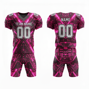 ชุดยูนิฟอร์มอเมริกันฟุตบอลแบบกำหนดเองสำหรับผู้ชาย ชุดเยาวชนและผู้ใหญ่ ชุดกีฬาทีมแบบปรับแต่งได้ รวมเสื้อเจอร์ซีย์ กางเกง ไซส์ใหญ่ ขาสั้น - Product Image 2