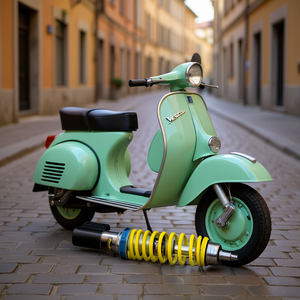 Amortiguador Delantero Ajustable Amarillo para Motocicletas Vespa PX T5 - Product Image 3