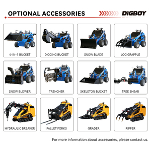 DIG-BOYミニスキッドステア掘削機バックホーブーム合金鋼掘削バケット付属品 - Product Image 5